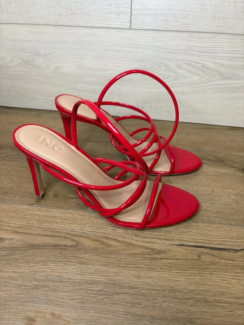 INC Ginnyy Elegant Red Women's Strappy Heels Size 10M